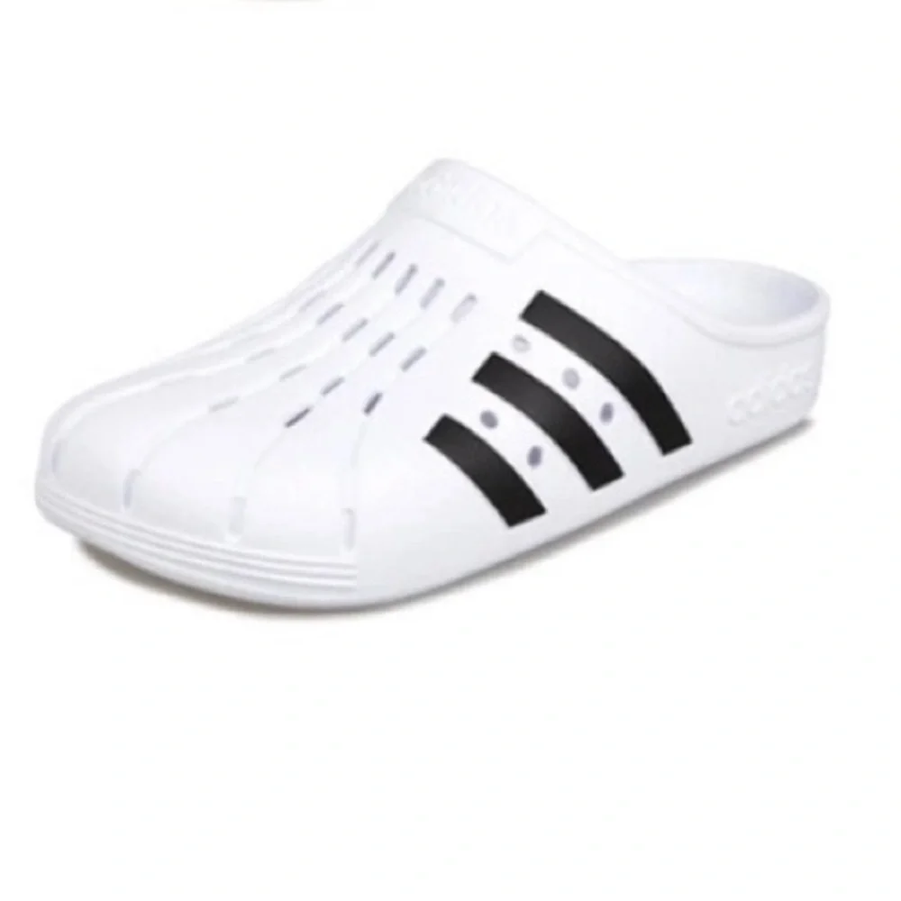 Adidas Adilette Clogs Aqua Water Slide Sandals Black White